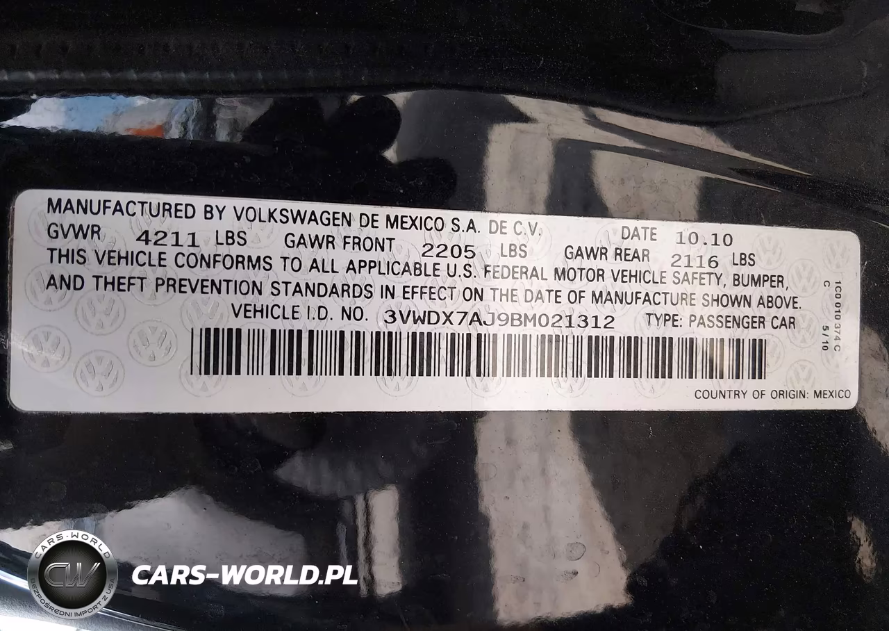 2011 Volkswagen Jetta 2.5L Se VIN:3VWDX7AJ9BM021312 - 9