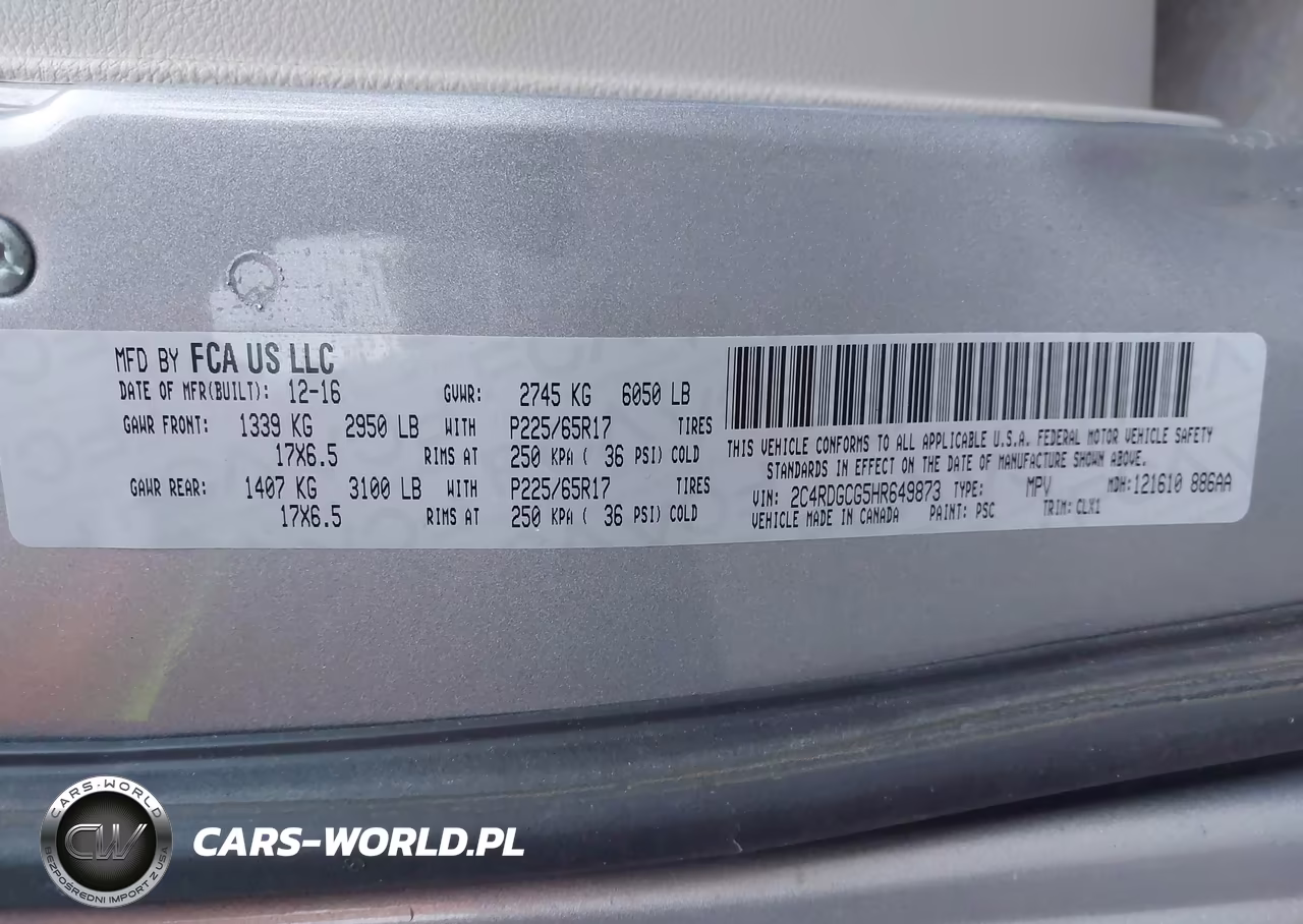 2017 Dodge Grand Caravan Sxt VIN:2C4RDGCG5HR649873 - 9