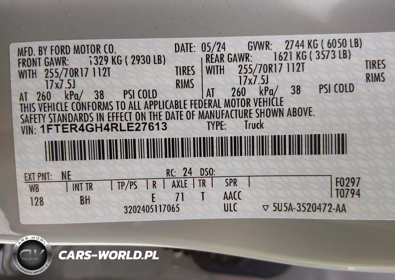 2024 Ford Ranger Xlt VIN:1FTER4GH4RLE27613 - 9