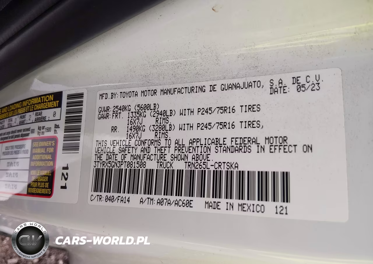 2023 Toyota Tacoma 2Wd Sr VIN:3TYRX5GN3PT081508 - 4