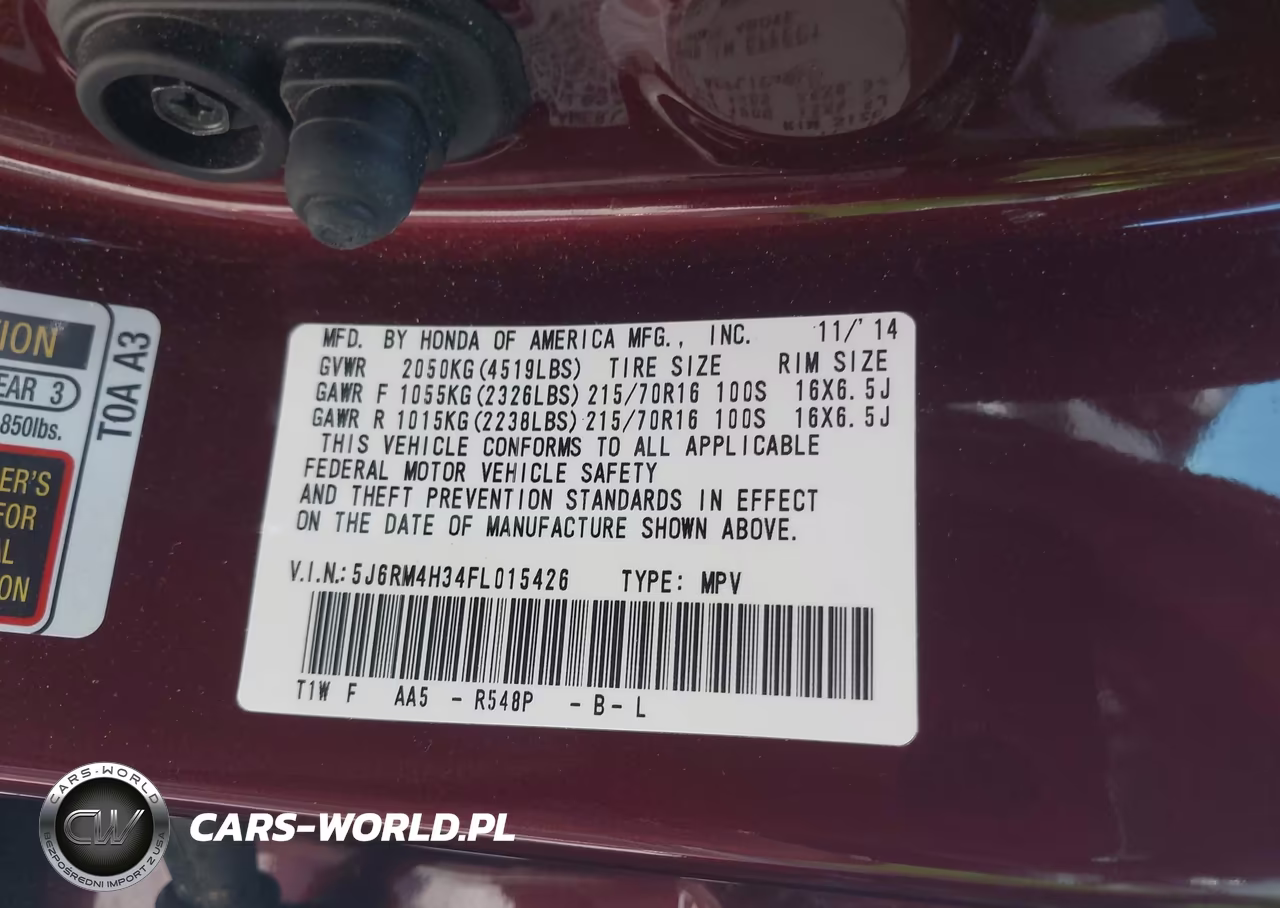 2015 Honda Cr-V Lx VIN:5J6RM4H34FL015426 - 9