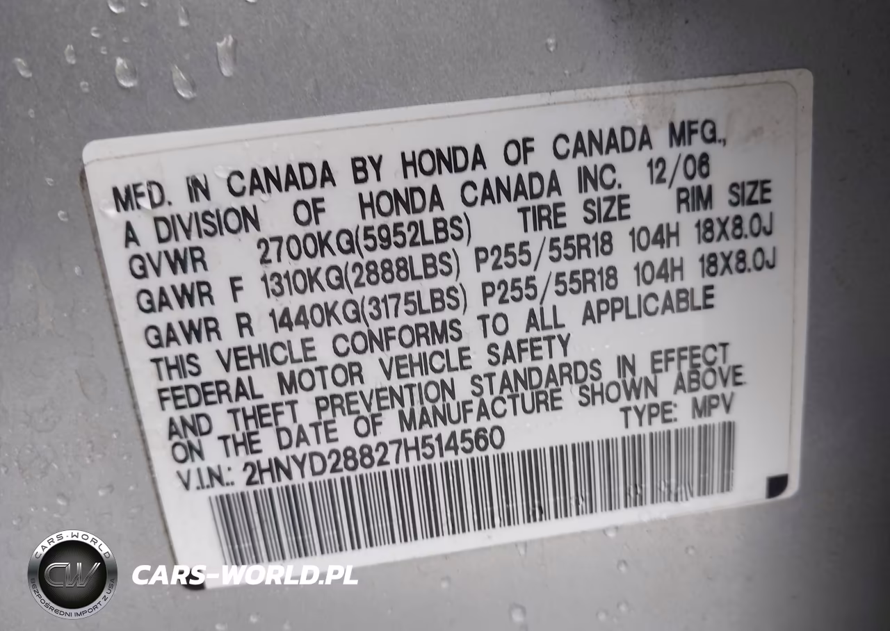 2007 Acura Mdx Sport Package VIN:2HNYD28827H514560 - 9