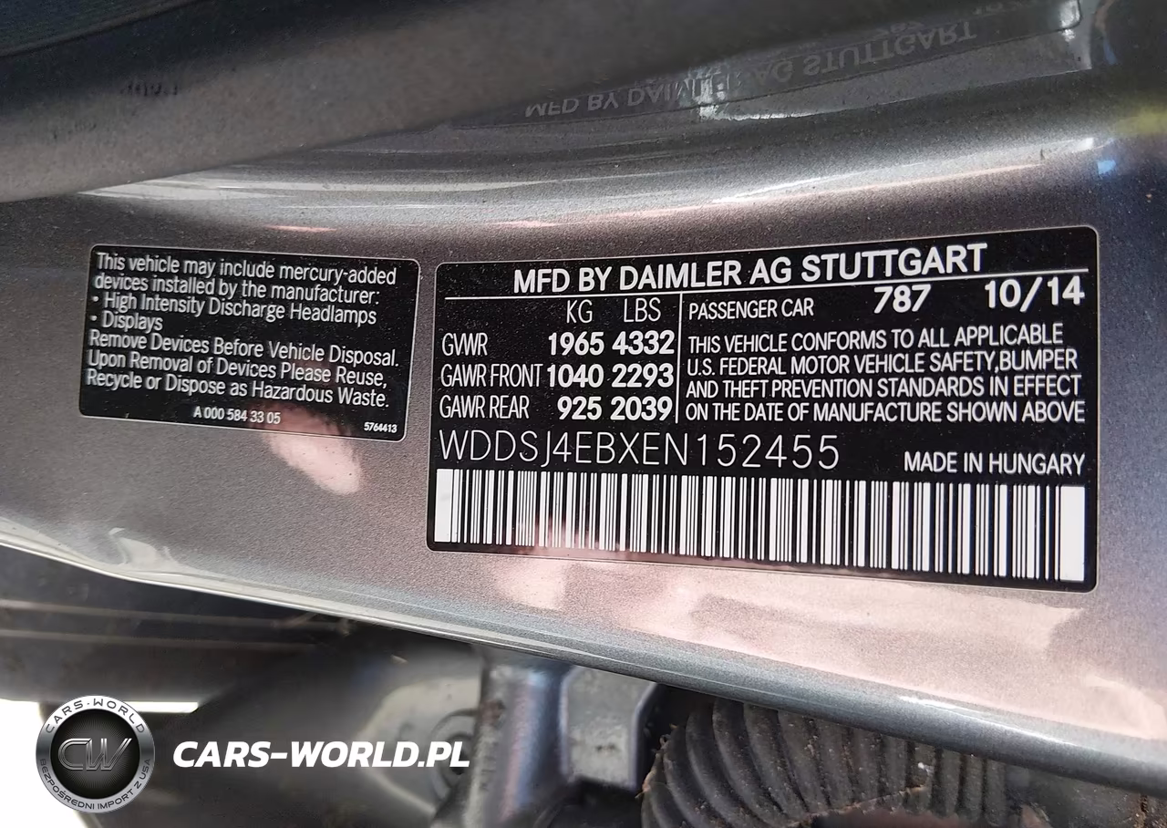 2014 Mercedes-Benz Cla 250 VIN:WDDSJ4EBXEN152455 - 9