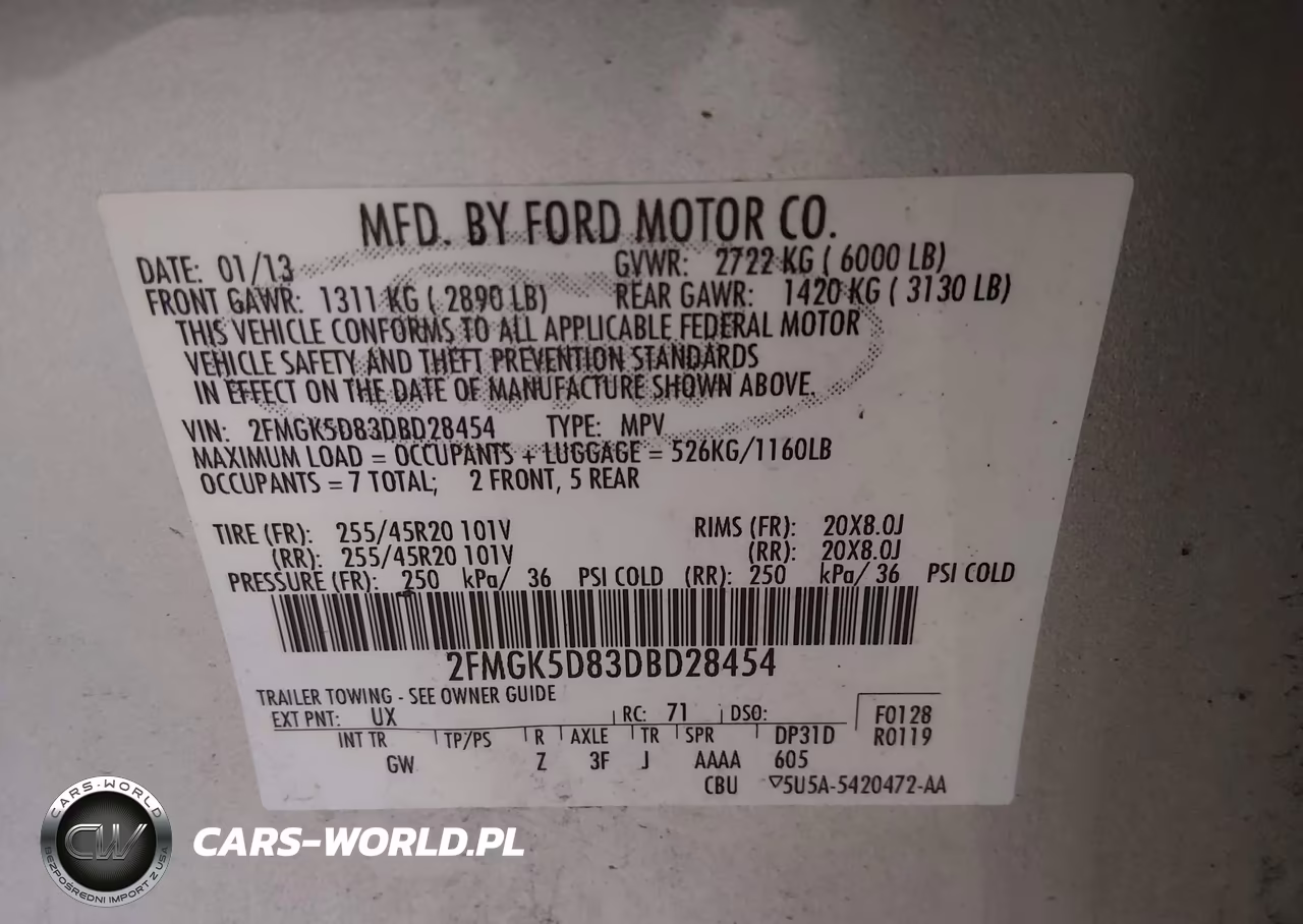 2013 Ford Flex Limited VIN:2FMGK5D83DBD28454 - 9