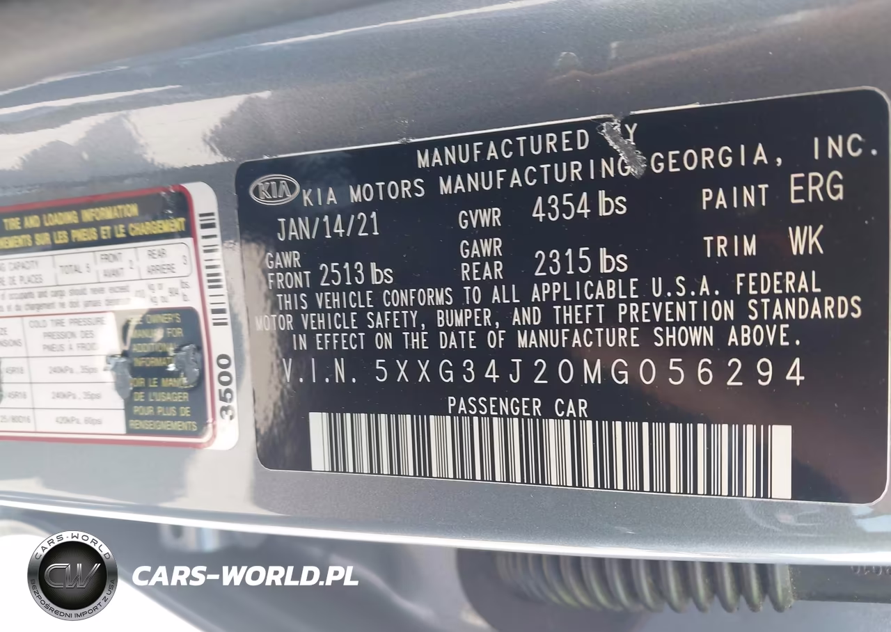 2021 Kia K5 Ex VIN:5XXG34J20MG056294 - 9