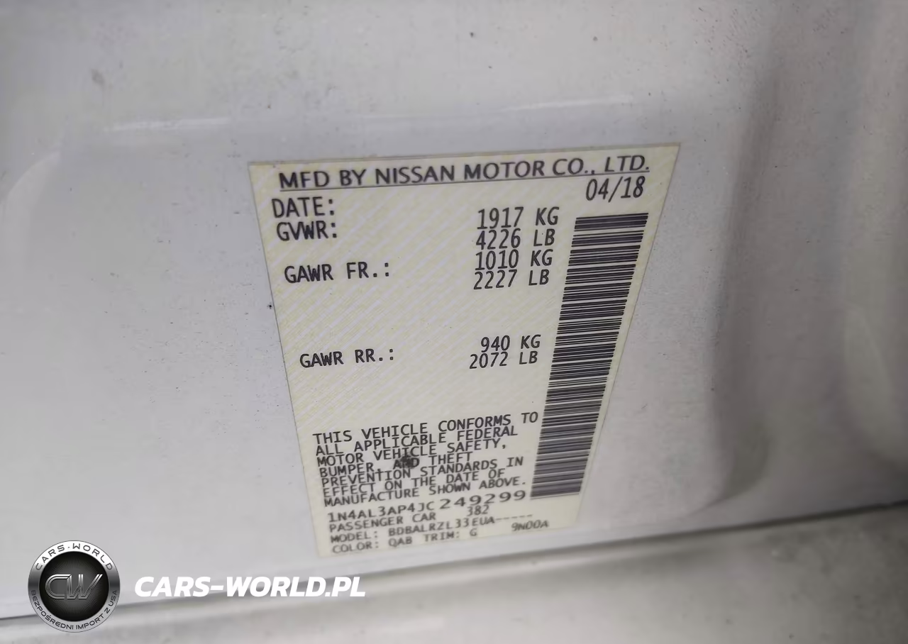 2018 Nissan Altima 2.5 Sl VIN:1N4AL3AP4JC249299 - 9