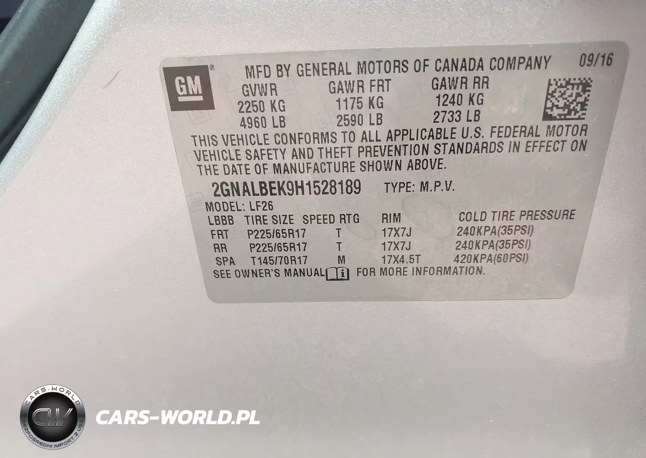 2017 Chevrolet Equinox Ls VIN:2GNALBEK9H1528189 - 9
