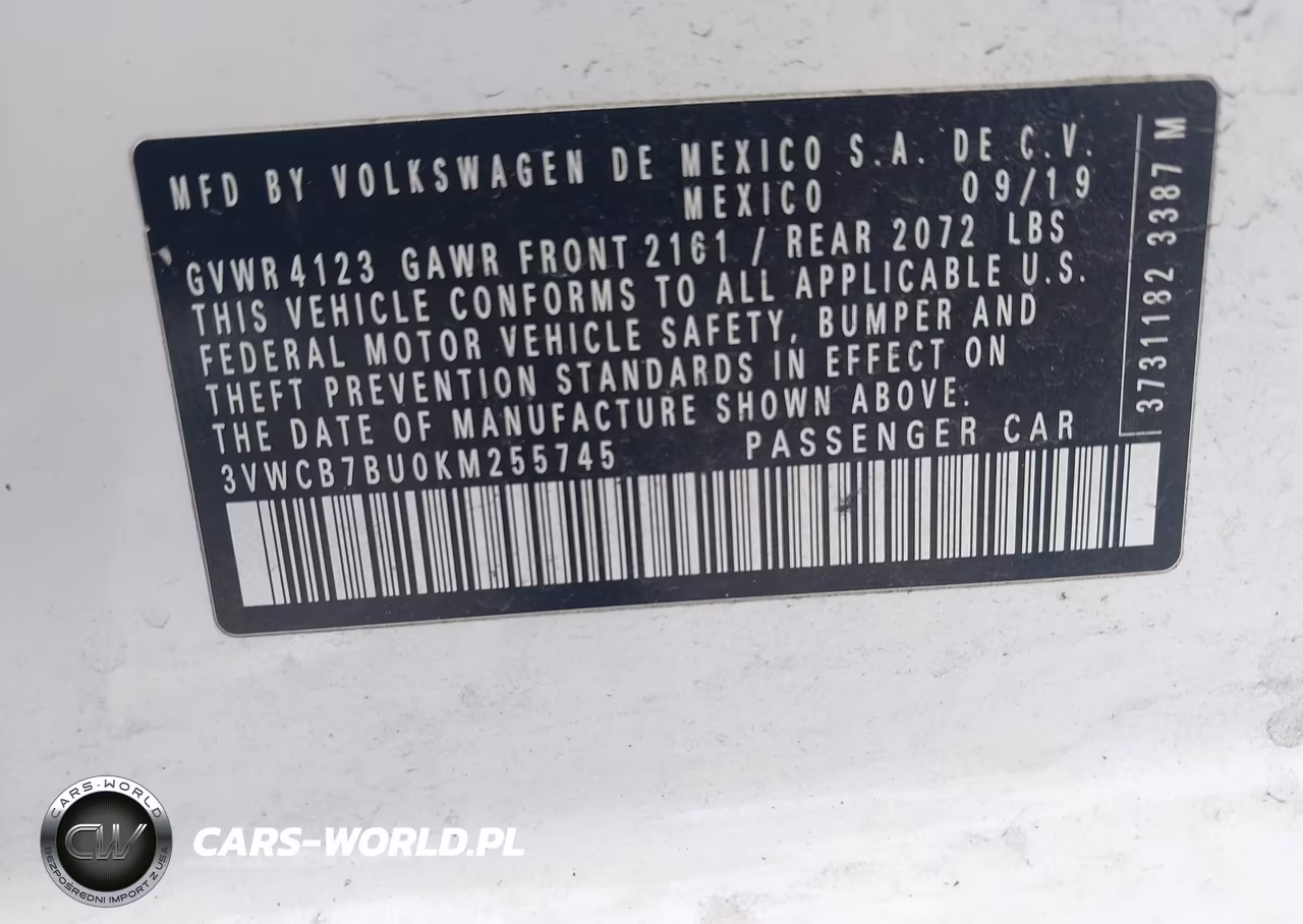 2019 Volkswagen Jetta 1.4T R-Line-1.4T S-1.4T Se VIN:3VWCB7BU0KM255745 - 9