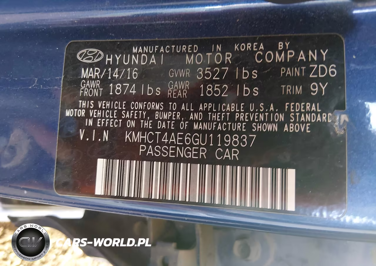 2016 Hyundai Accent Se VIN:KMHCT4AE6GU119837 - 9