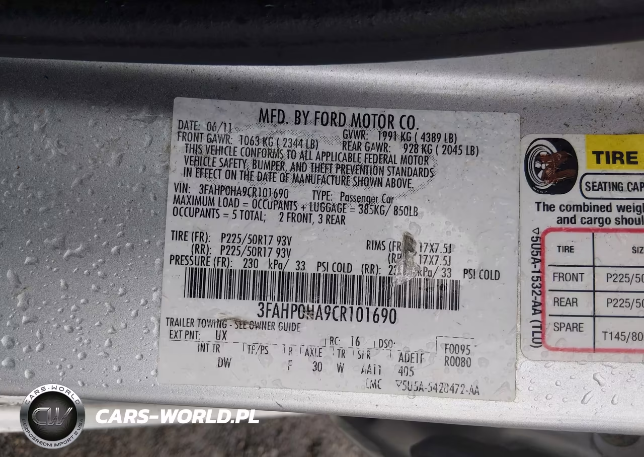 2012 Ford Fusion Se VIN:3FAHP0HA9CR101690 - 9