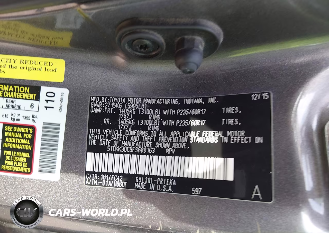 2015 Toyota Sienna Le 8 Passenger VIN:5TDKK3DC9FS689163 - 9