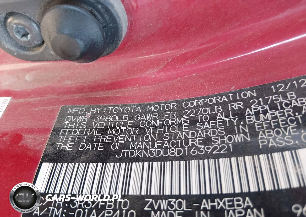 2013 Toyota Prius Two VIN:JTDKN3DU8D1639221 - 9