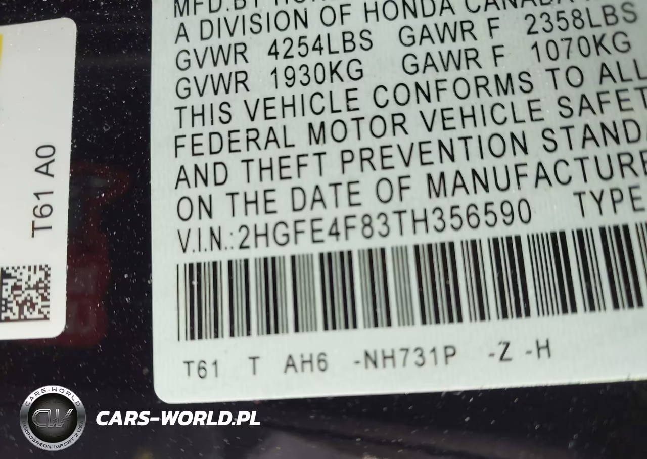 2026 Honda Civic Hybrid Sport-Sport Touring VIN:2HGFE4F83TH356590 - 9
