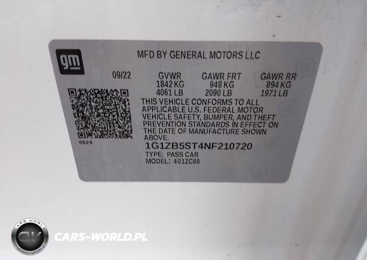2022 Chevrolet Malibu Fwd Ls VIN:1G1ZB5ST4NF210720 - 9