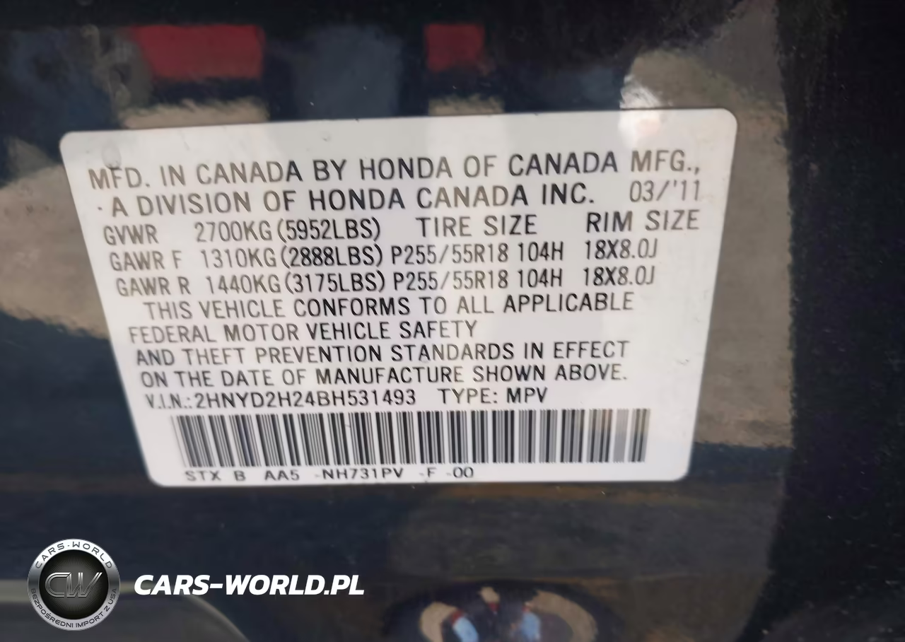 2011 Acura Mdx VIN:2HNYD2H24BH531493 - 9