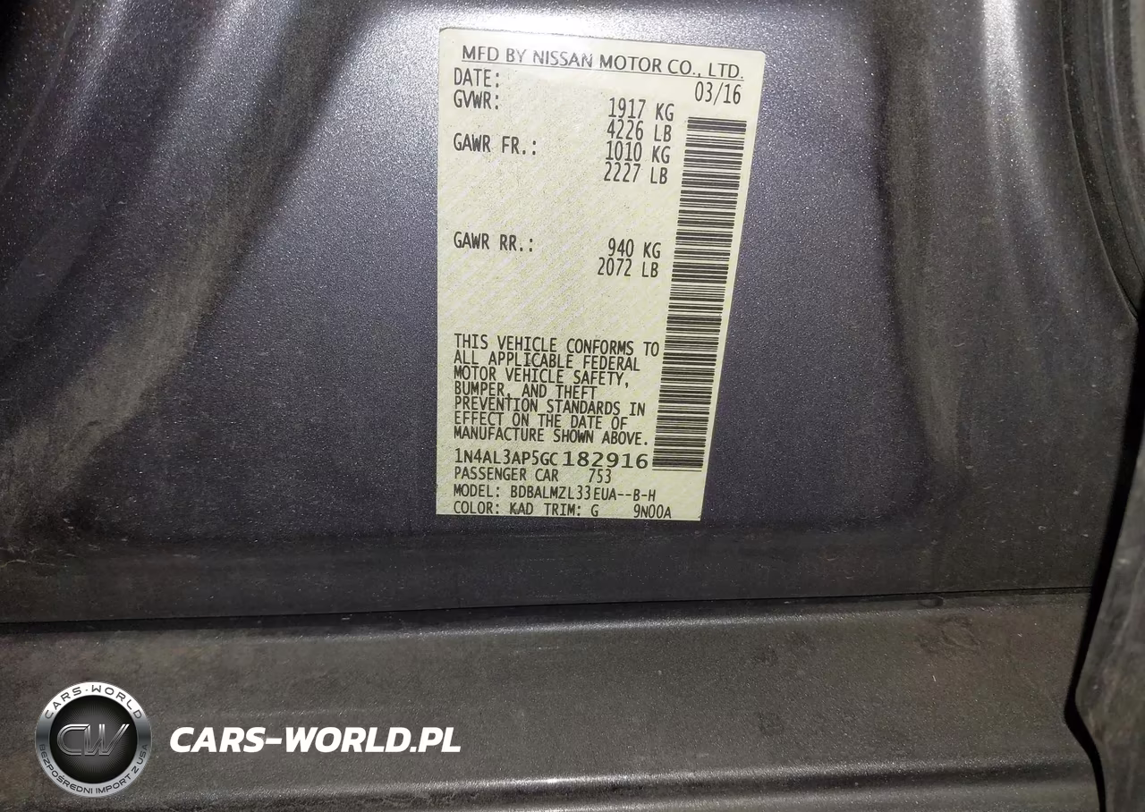 2016 Nissan Altima 2.5 Sv VIN:1N4AL3AP5GC182916 - 9