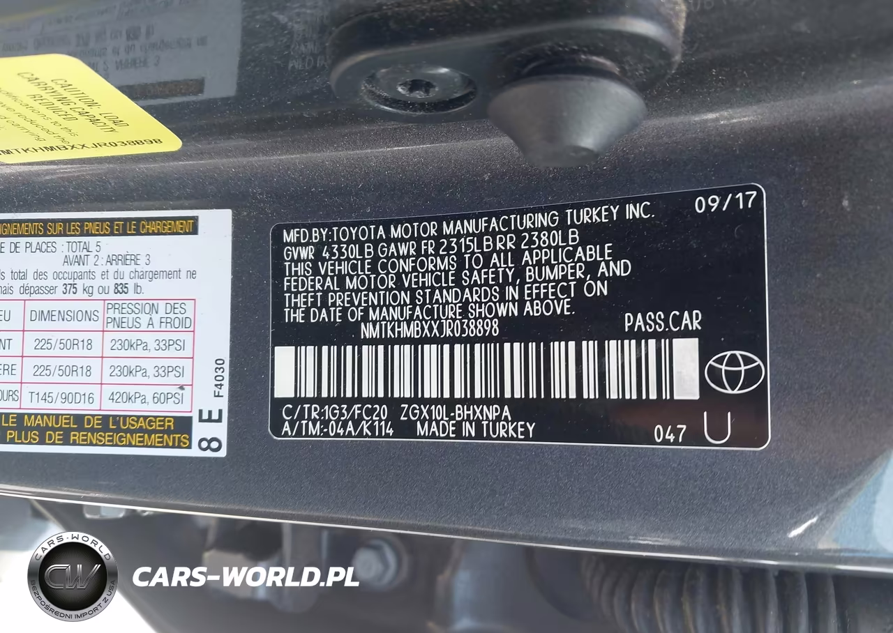 2018 Toyota C-Hr Xle Premium VIN:NMTKHMBXXJR038898 - 9