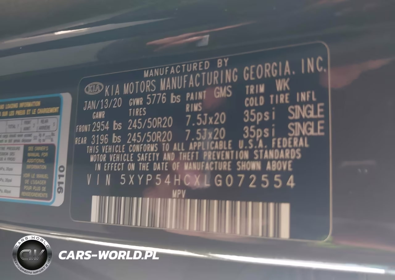 2020 Kia Telluride Sx VIN:5XYP54HCXLG072554 - 9