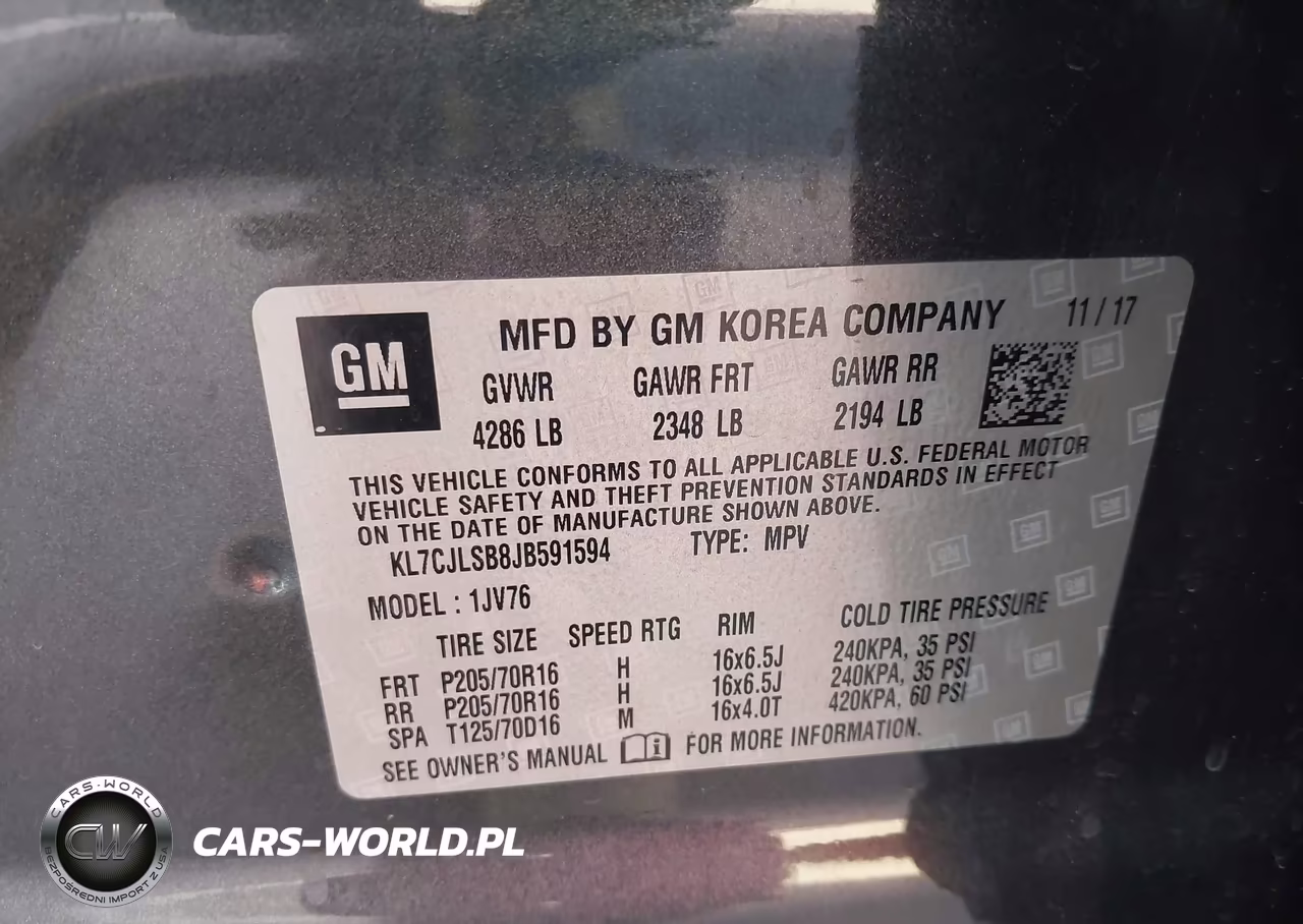 2018 Chevrolet Trax Lt VIN:KL7CJLSB8JB591594 - 9