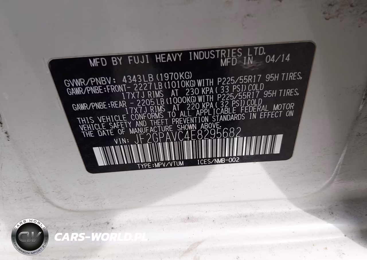 2014 Subaru Xv Crosstrek 2.0I Premium VIN:JF2GPAVC4E8295682 - 9