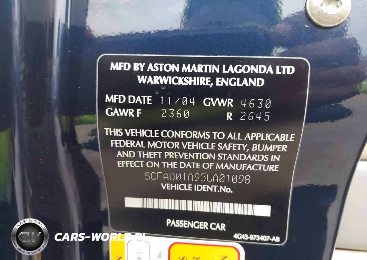2005 Aston Martin Db9 VIN:SCFAD01A95GA01098 - 9