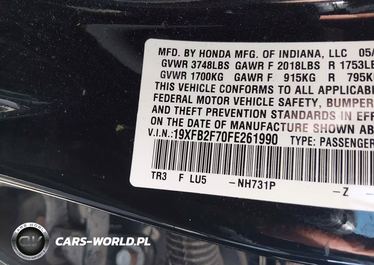 2015 Honda Civic Se VIN:19XFB2F70FE261990 - 9