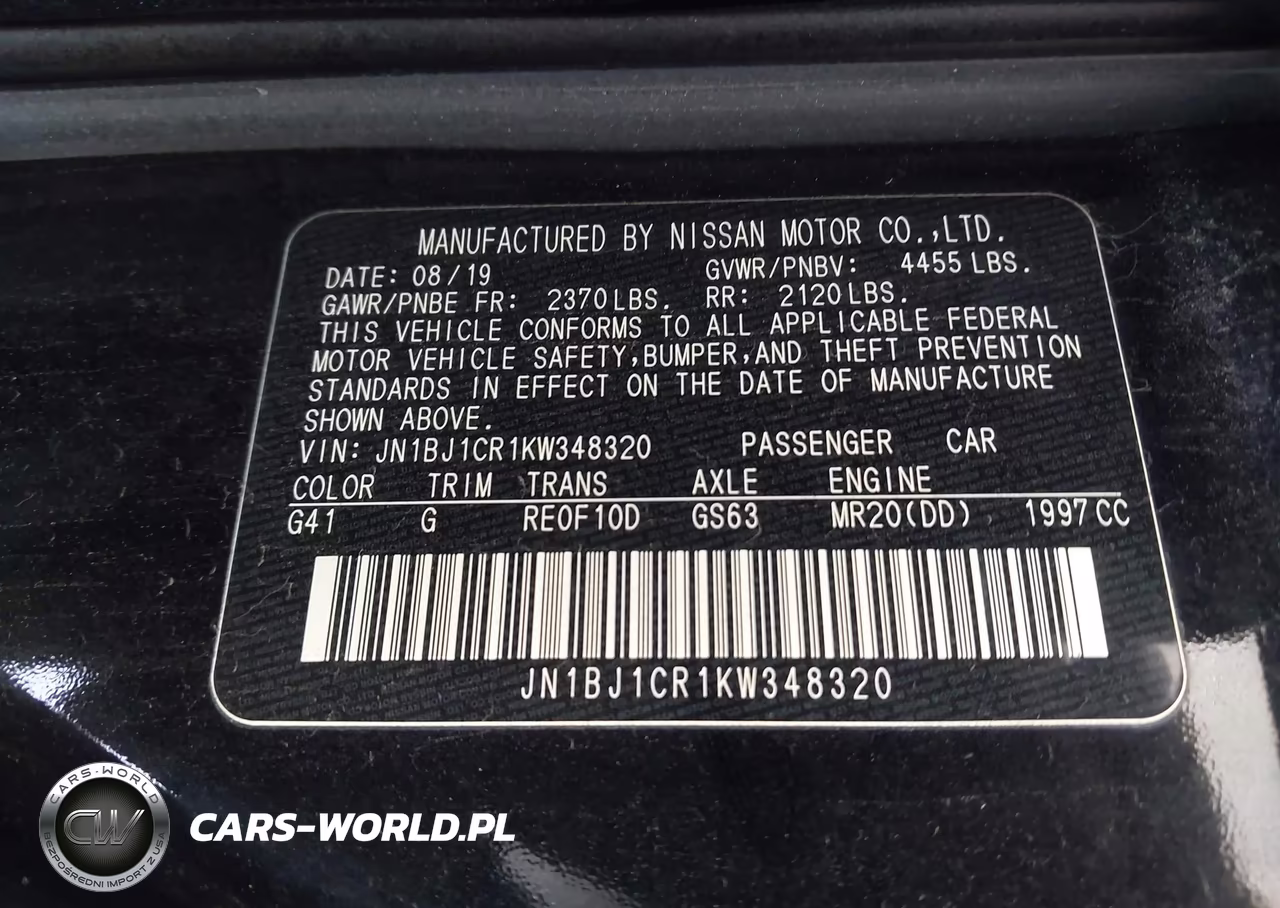 2019 Nissan Rogue Sport S VIN:JN1BJ1CR1KW348320 - 9