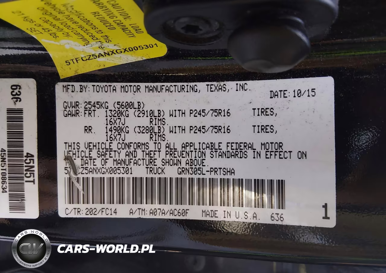 2016 Toyota Tacoma Sr5 V6 VIN:5TFCZ5ANXGX005301 - 9