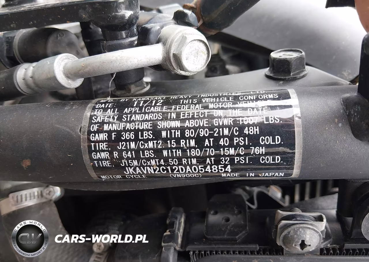 2013 Kawasaki Vn900 C VIN:JKAVN2C12DA054854 - 10