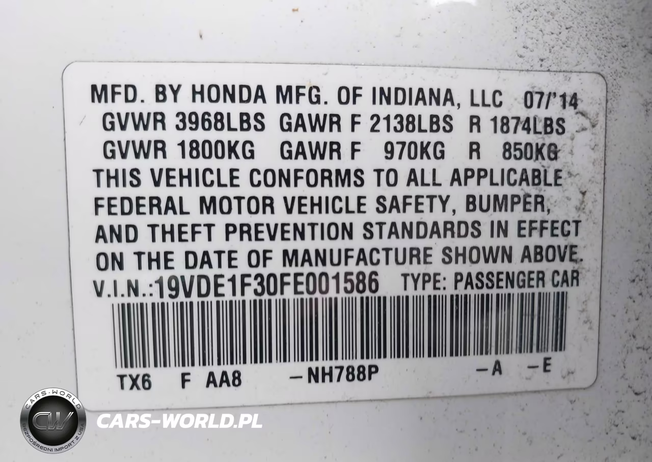 2015 Acura Ilx 2.0L VIN:19VDE1F30FE001586 - 9