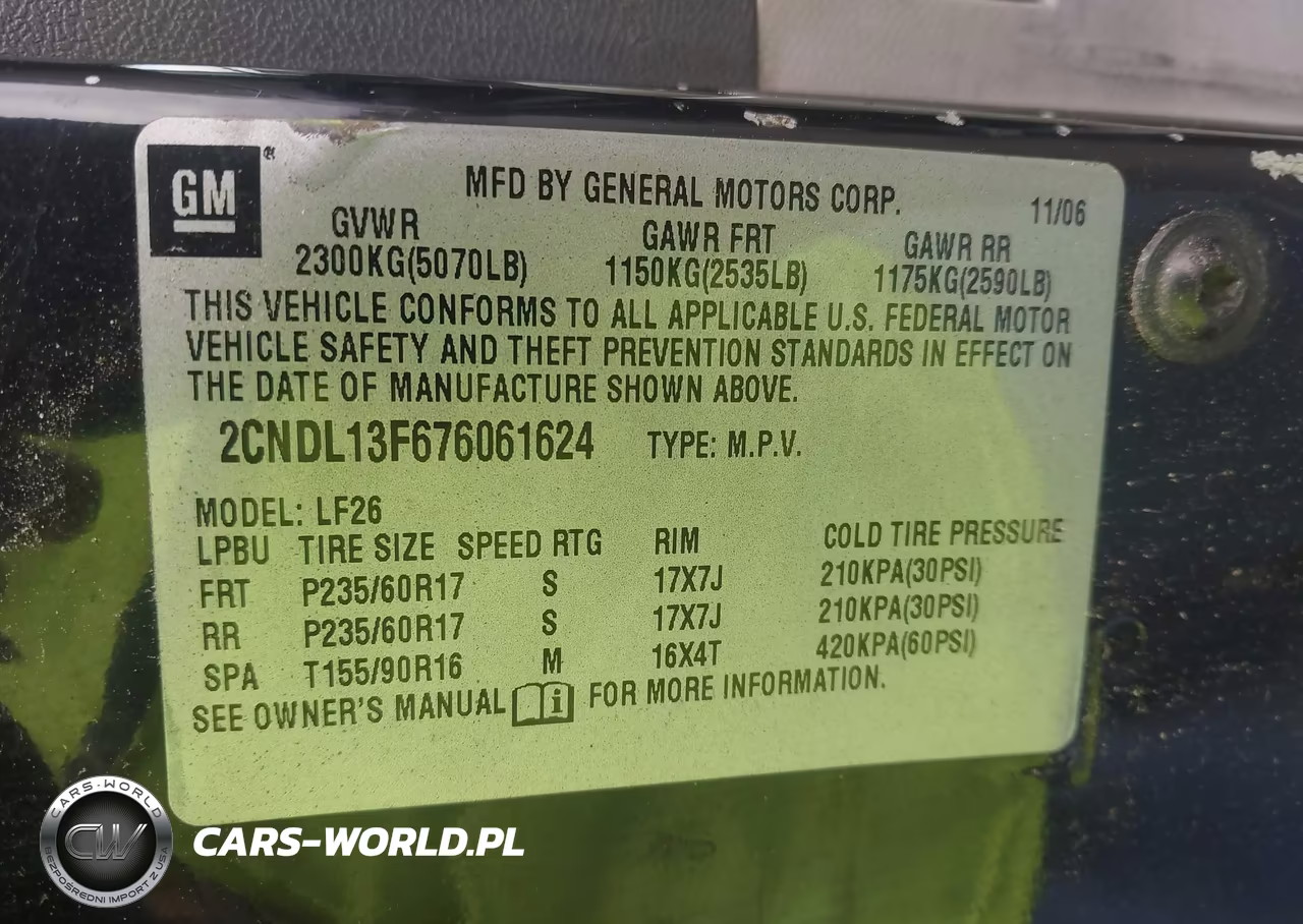 2007 Chevrolet Equinox Ls VIN:2CNDL13F676061624 - 9