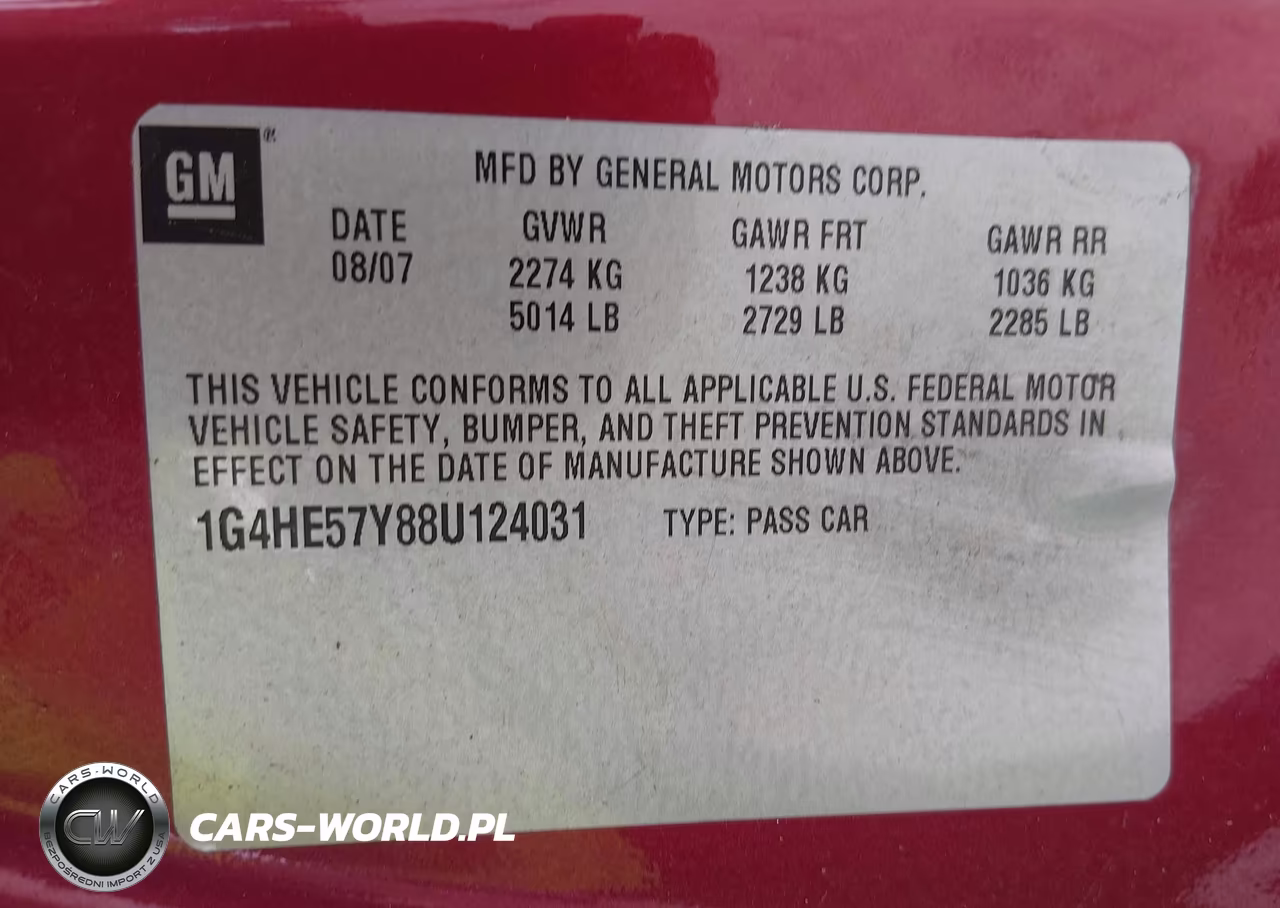 2008 Buick Lucerne Cxs VIN:1G4HE57Y88U124031 - 9