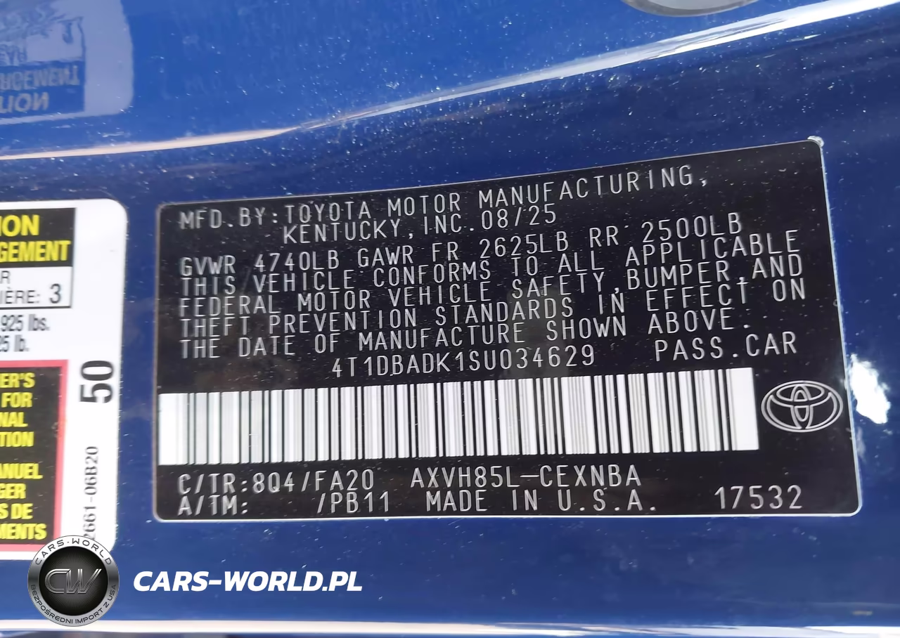 2025 Toyota Camry Le VIN:4T1DBADK1SU034629 - 9
