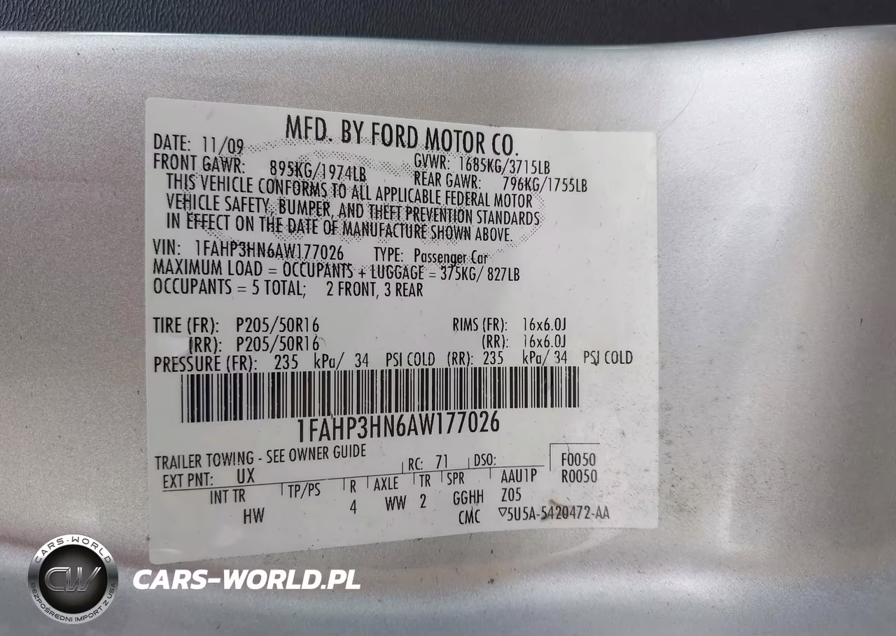 2010 Ford Focus Sel VIN:1FAHP3HN6AW177026 - 9