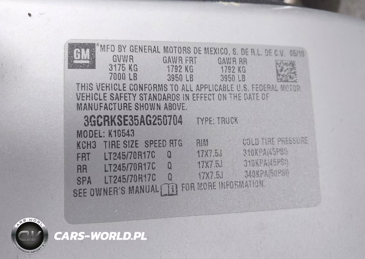 2010 Chevrolet Silverado 1500 Lt VIN:3GCRKSE35AG250704 - 9