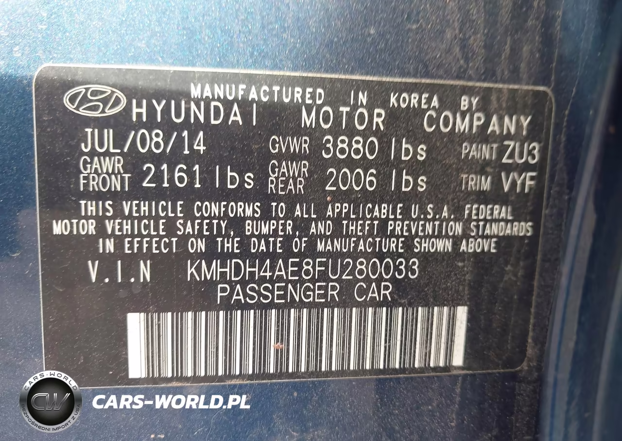 2015 Hyundai Elantra Se VIN:KMHDH4AE8FU280033 - 9