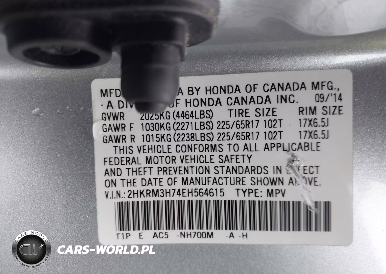 2014 Honda Cr-V Ex-L VIN:2HKRM3H74EH564615 - 9