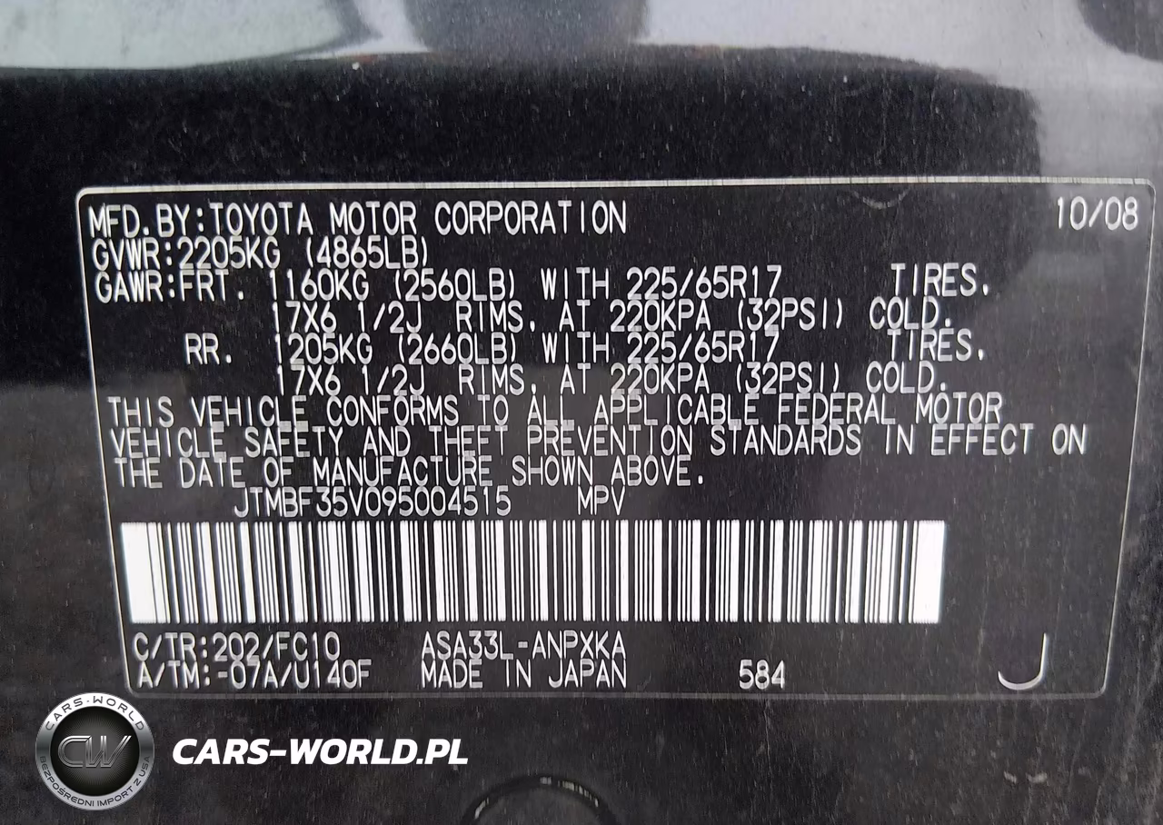 2009 Toyota Rav4 VIN:JTMBF35V095004515 - 9