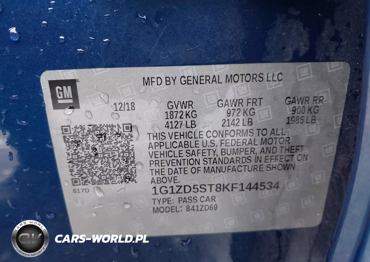 2019 Chevrolet Malibu Lt VIN:1G1ZD5ST8KF144534 - 9