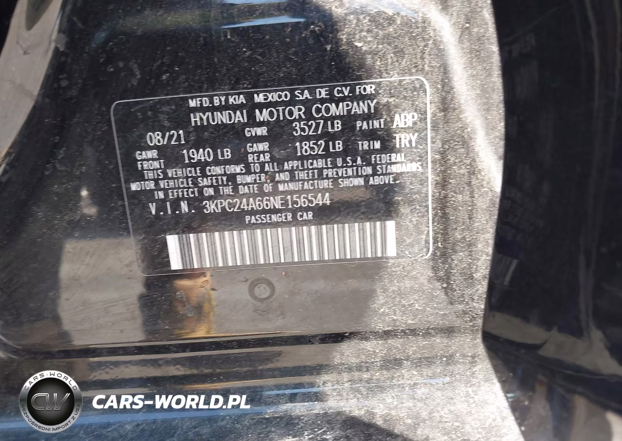 2022 Hyundai Accent Sel VIN:3KPC24A66NE156544 - 9