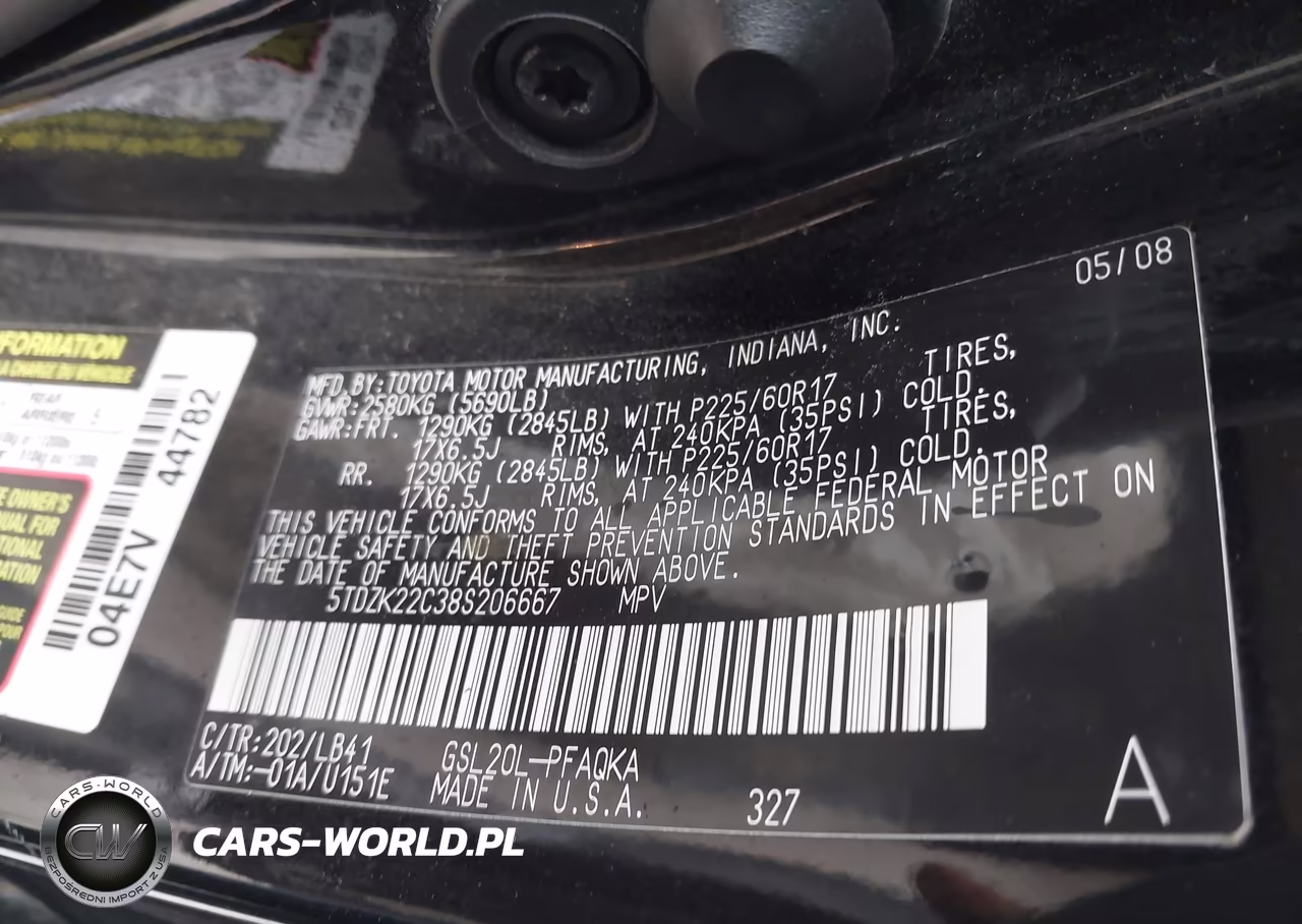 2008 Toyota Sienna Limited VIN:5TDZK22C38S206667 - 9