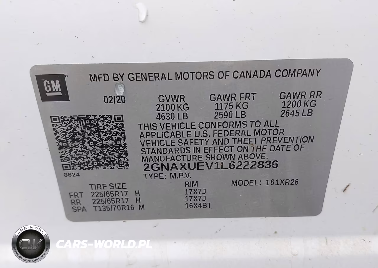 2020 Chevrolet Equinox Awd Lt 1.5L Turbo VIN:2GNAXUEV1L6222836 - 9