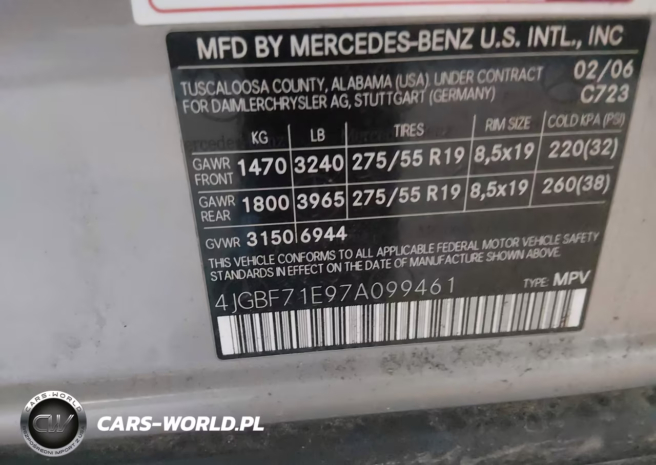 2007 Mercedes-Benz Gl 450 4Matic VIN:4JGBF71E97A099461 - 9