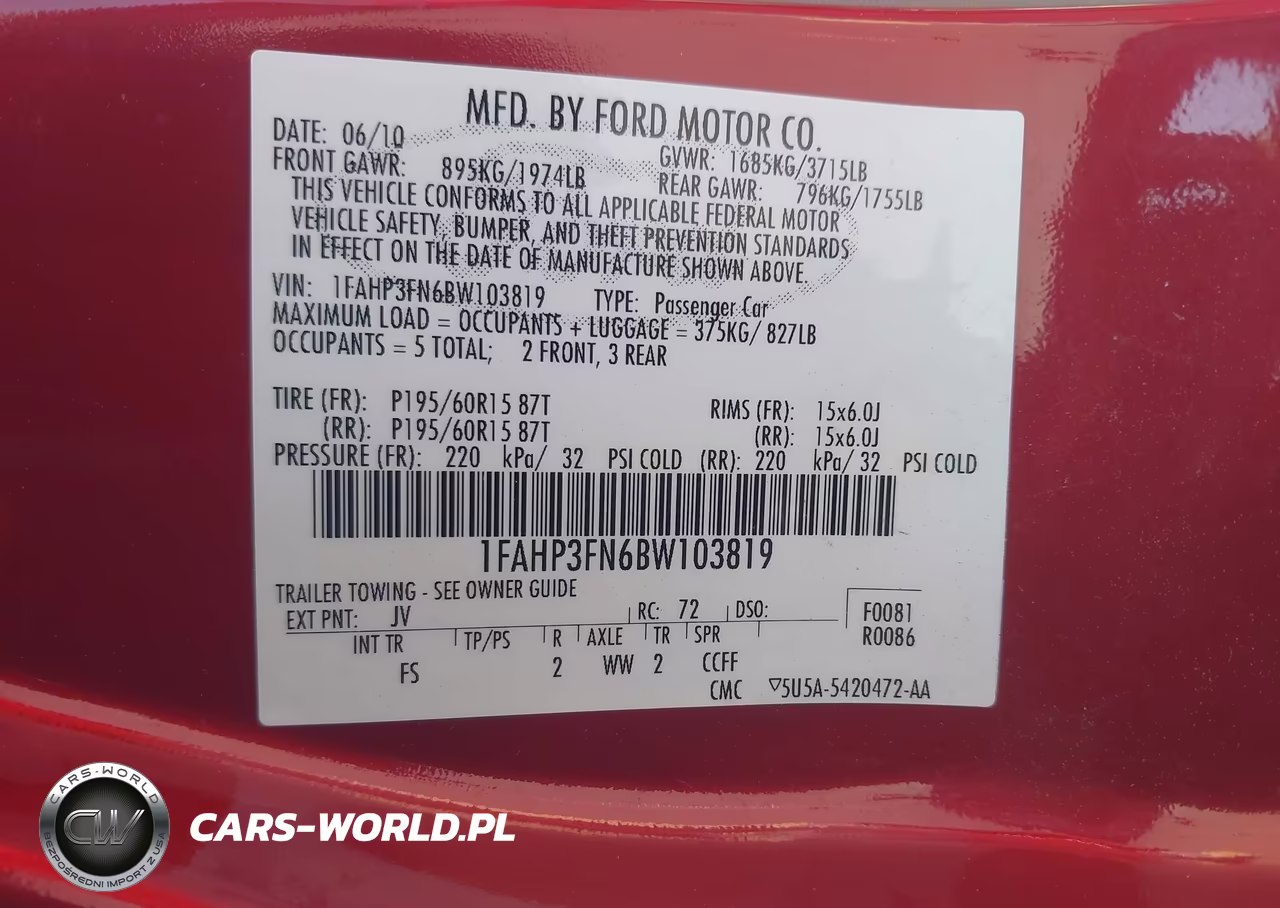 2011 Ford Focus Se VIN:1FAHP3FN6BW103819 - 9