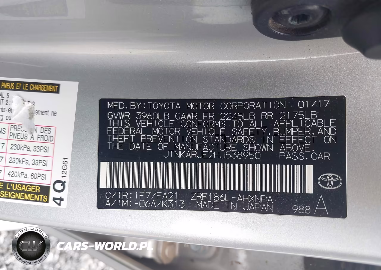 2017 Toyota Corolla Im VIN:JTNKARJE2HJ538950 - 9