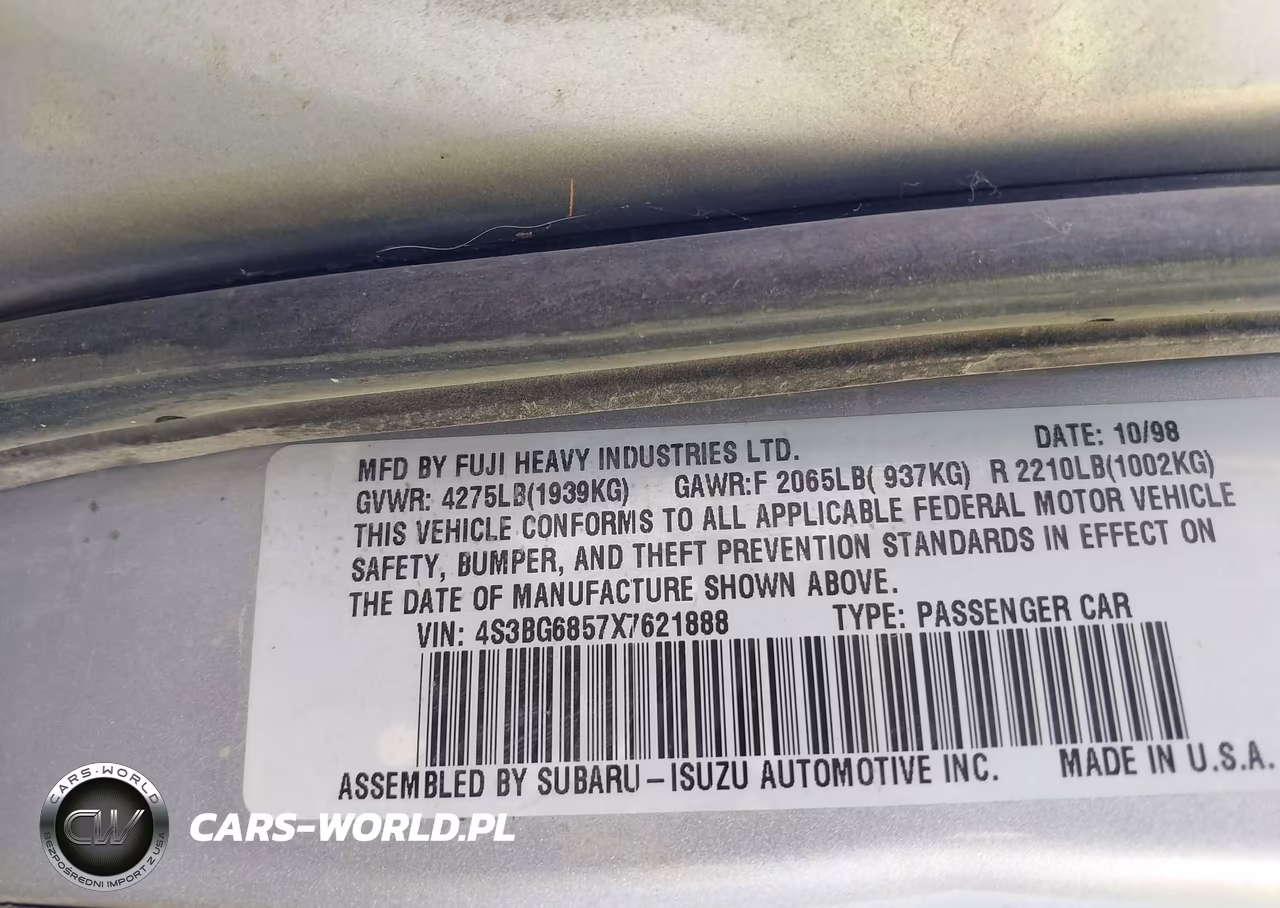 1999 Subaru Legacy 30Th Ann. Outback Ltd.-Outback VIN:4S3BG6857X7621888 - 9