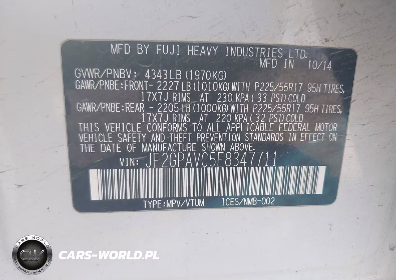 2014 Subaru Xv Crosstrek 2.0I Premium VIN:JF2GPAVC5E8347711 - 9