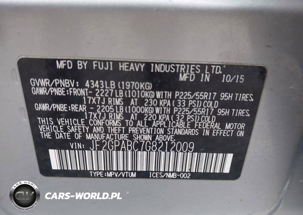 2016 Subaru Crosstrek 2.0I Premium VIN:JF2GPABC7G8212009 - 9