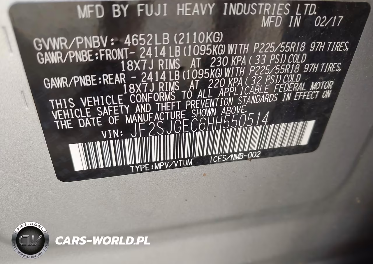 2017 Subaru Forester 2.0Xt Premium VIN:JF2SJGEC6HH550514 - 9