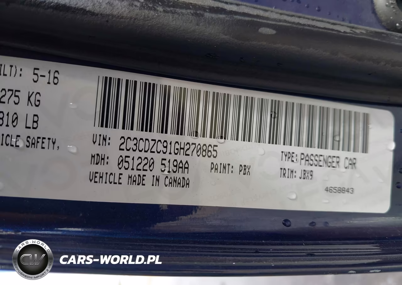 2016 Dodge Challenger Srt Hellcat VIN:2C3CDZC91GH270865 - 9